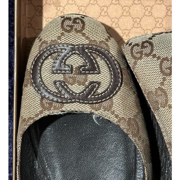 Gucci 2000's iconic interlocking GG Canvas Ballet Flats Size 36 w box/dust bags - Picture 6 of 12